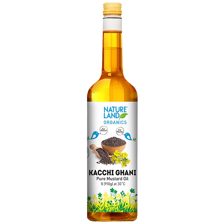 bb Combo Natureland Organics Mustard oil 1 L + Whole wheat Flour 750 gm