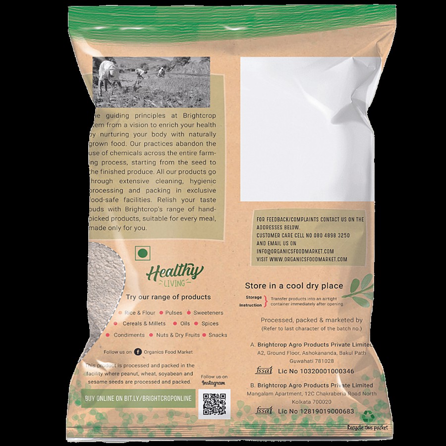 Brightcrop Emmer Wheat Flour/ Khapli Atta - Organic