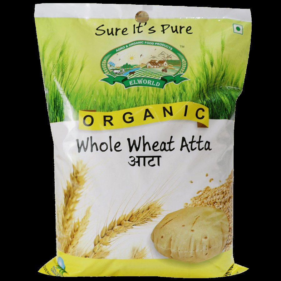 Elworld Organic Whole Wheat Atta/Flour - Used To Make Soft Roti