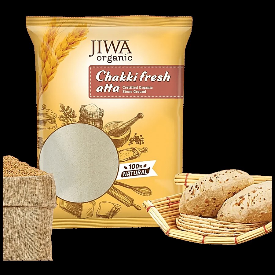 Jiwa Organic Chakki Fresh Flour/Atta - 100% Natural