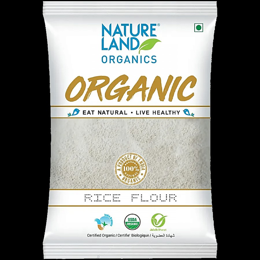 Natureland Organics Rice Flour - Rich In Dietary Fibre