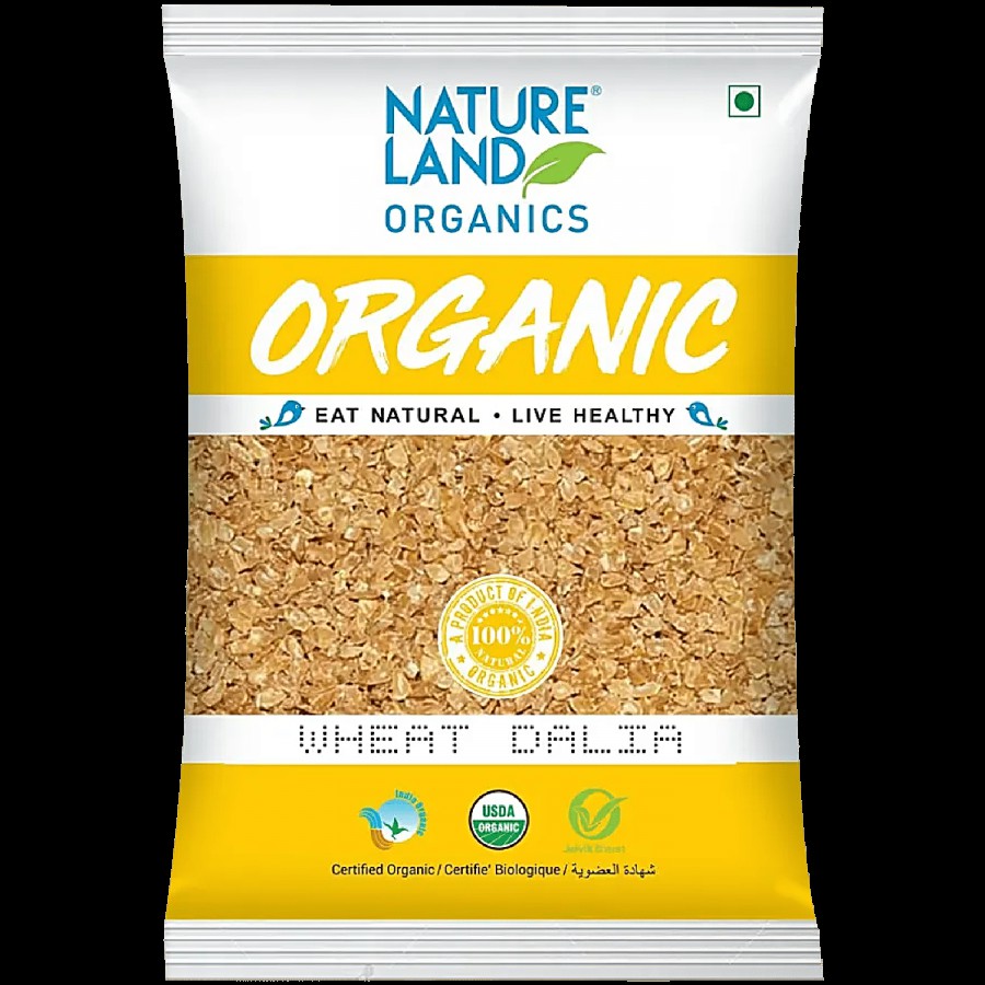 Natureland Organics Wheat Dalia - Low In Fat & Calories