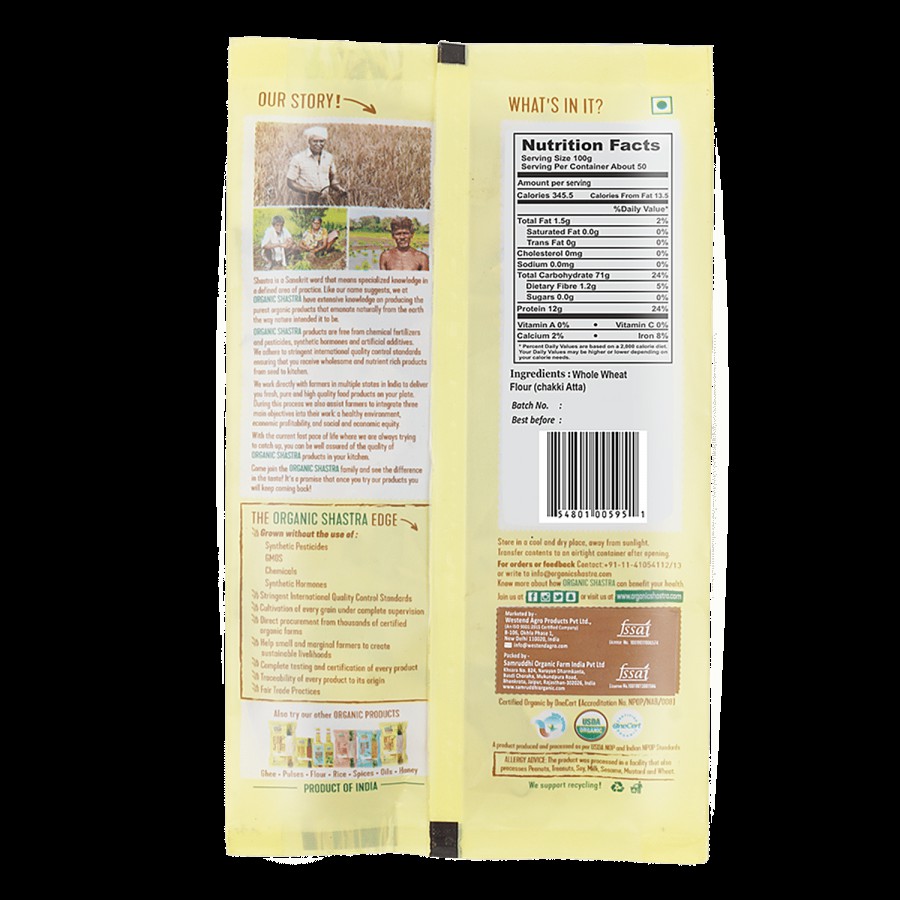 Organic Shastra Whole Wheat Flour