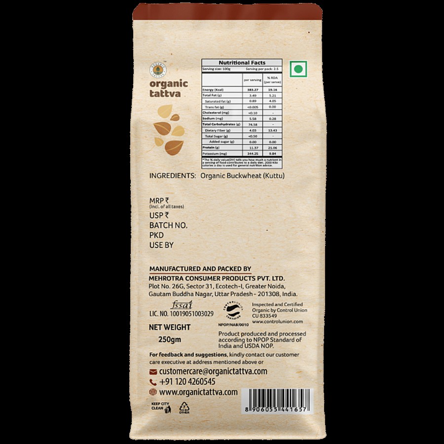 Organic Tattva Flour - Buckwheat