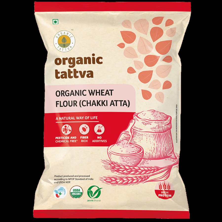 Organic Tattva Organic Wheat Flour/ Chakki Atta