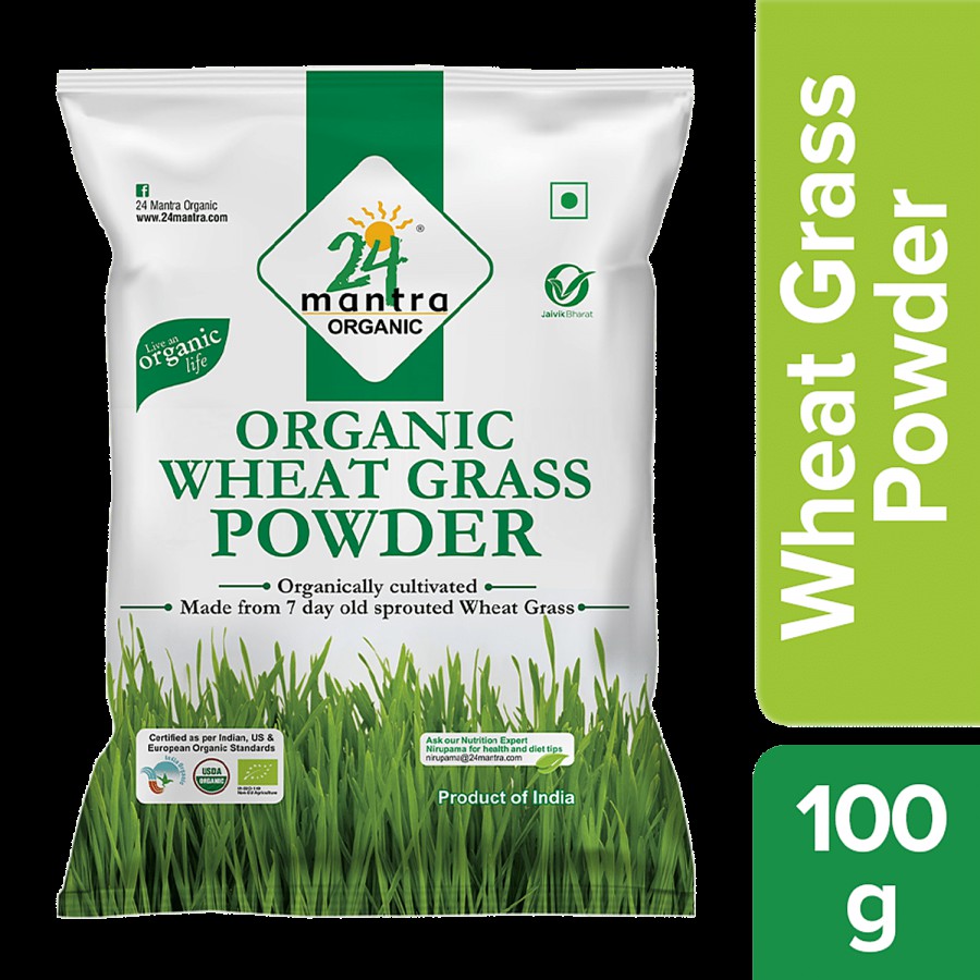 24 Mantra Organic Wheat Grass Powder