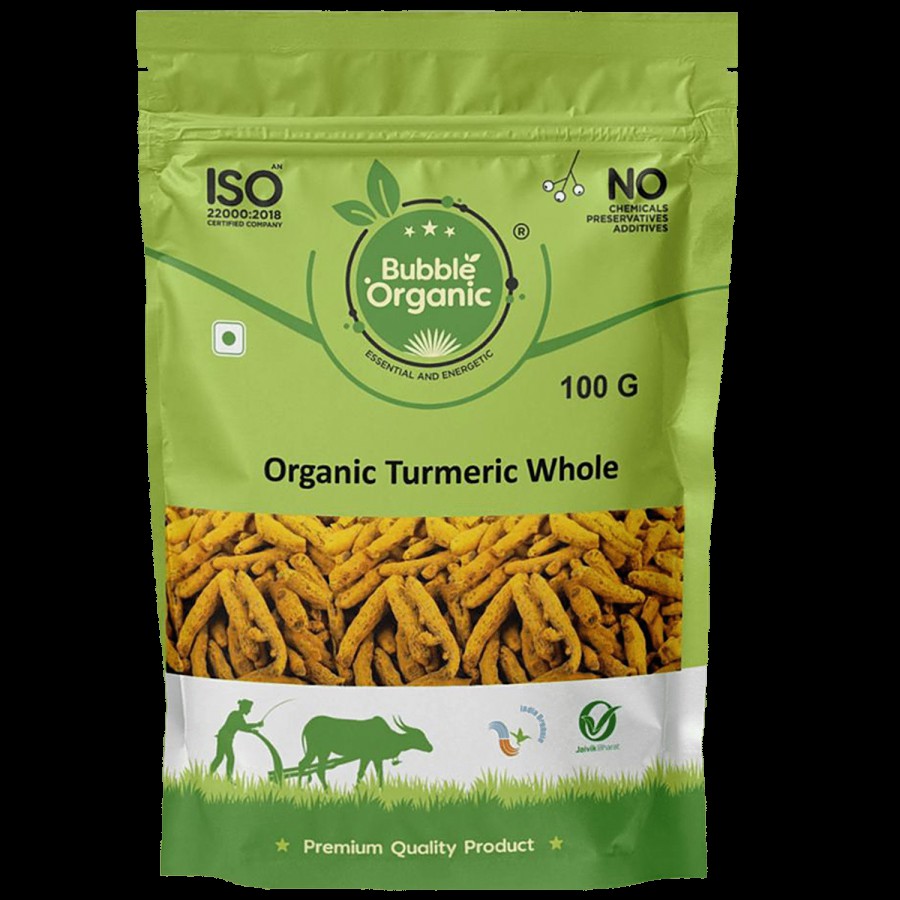 Bubble Organic Turmeric Whole - Rich In Curcumin