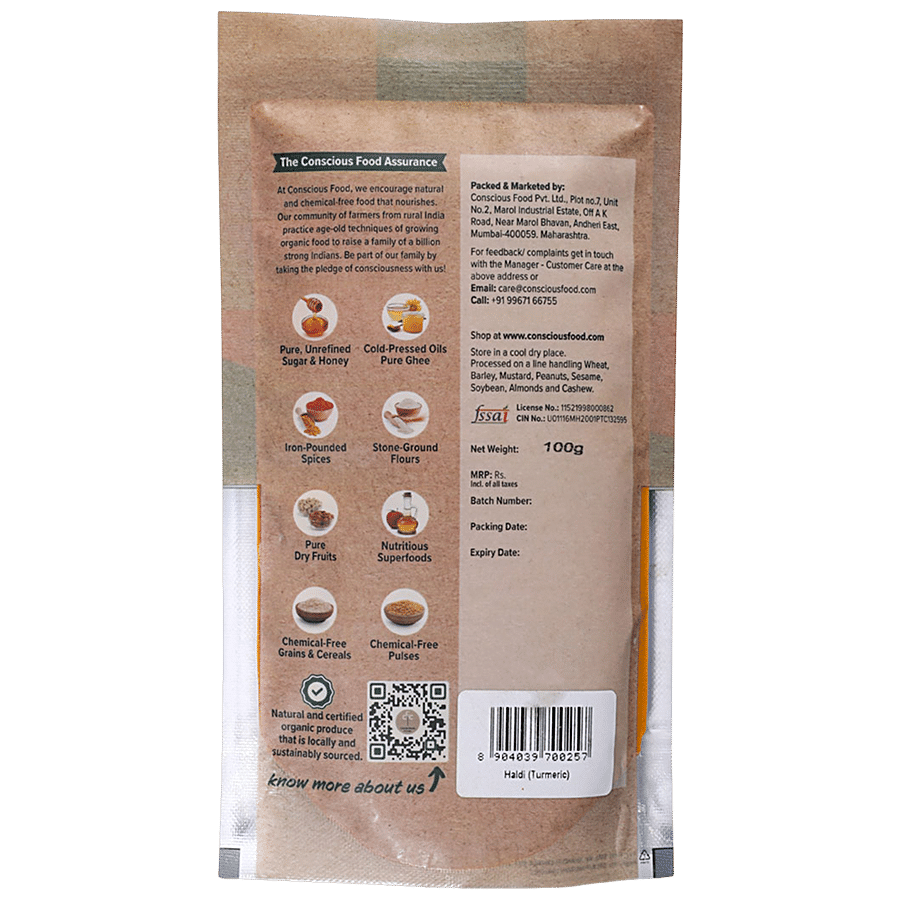 Conscious Food Turmeric Powder/Arisina Pudi