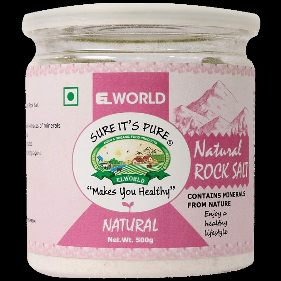 Elworld Organic Natural Rock Salt - Rich In Potassium & Iron