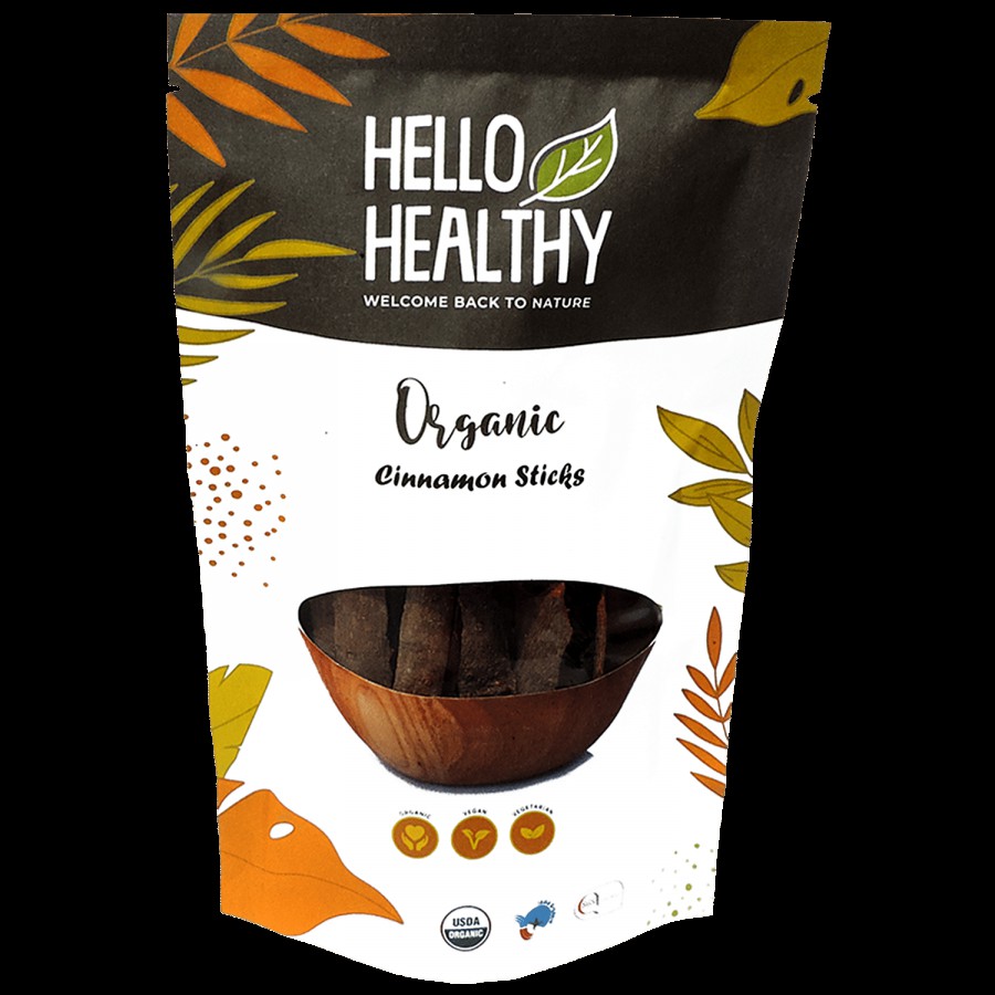 Hello Healthy Organic Cinnamon Sticks - Enhances Taste Of Dishes