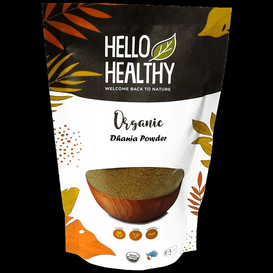 Hello Healthy Organic Dhania Powder - Promotes Digestion & Gut Health