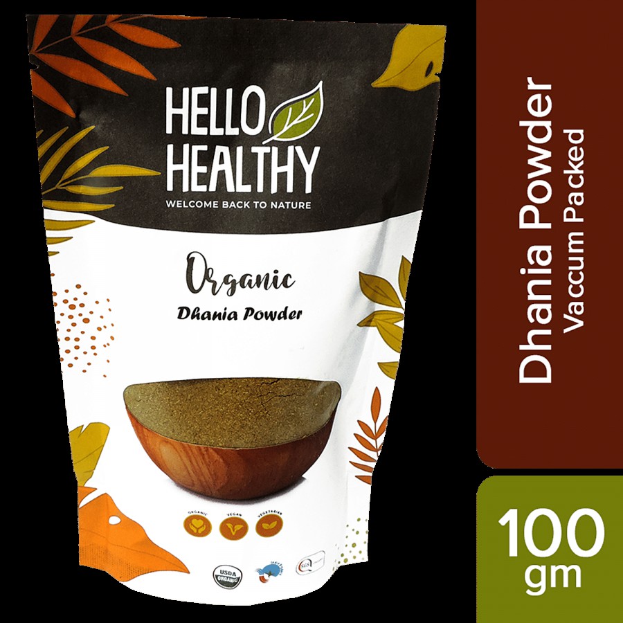 Hello Healthy Organic Dhania Powder - Promotes Digestion & Gut Health