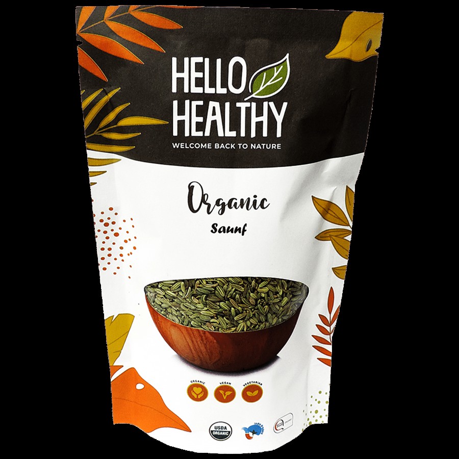 Hello Healthy Organic Saunf - Helps Improve Digestion