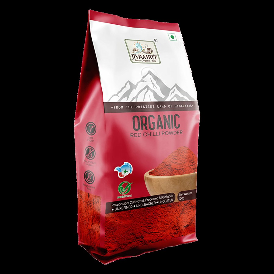 Jivamrit Organic Red Chilli Powder