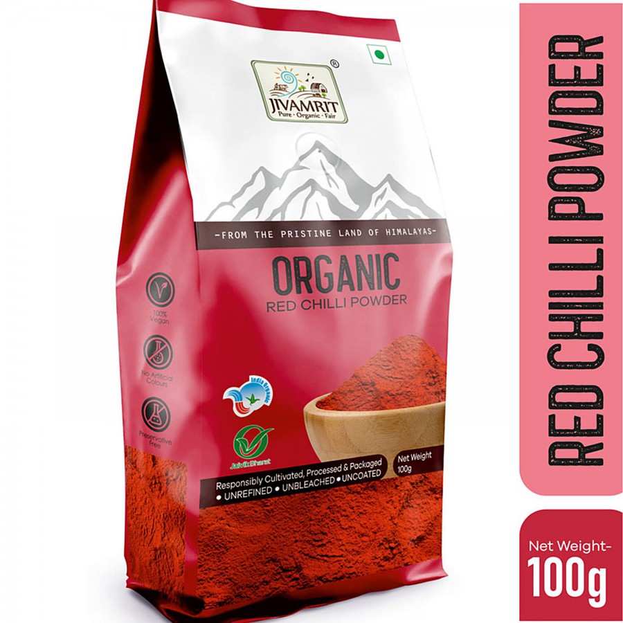 Jivamrit Organic Red Chilli Powder