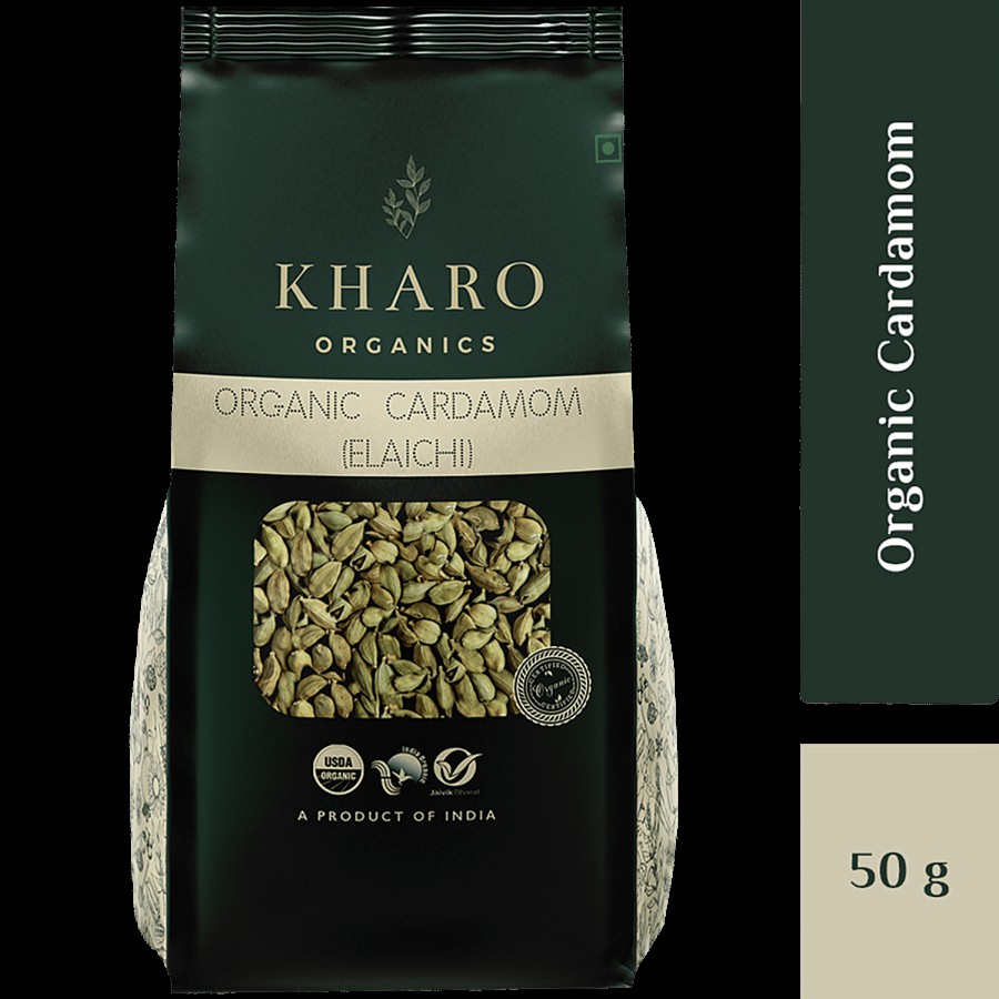 Kharo Organics Cardamom/Elaichi - Certified Organic