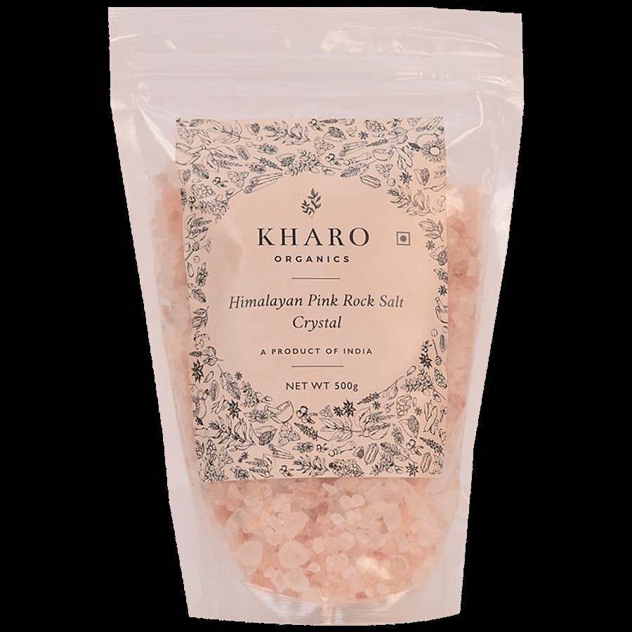 Kharo Organics Himalayan Pink Rock Salt Crystal/Sendha Namak - Non GMO