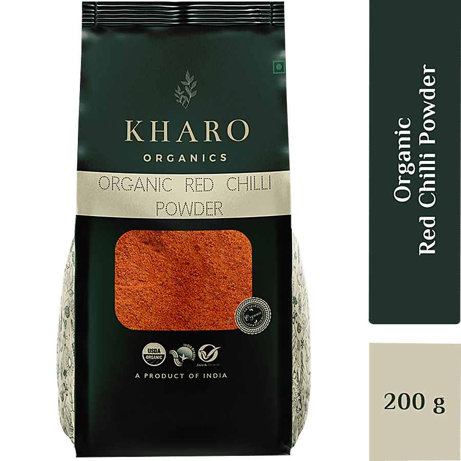 Kharo Organics Red Chilli/Lal Mirch Powder - Certified Organic