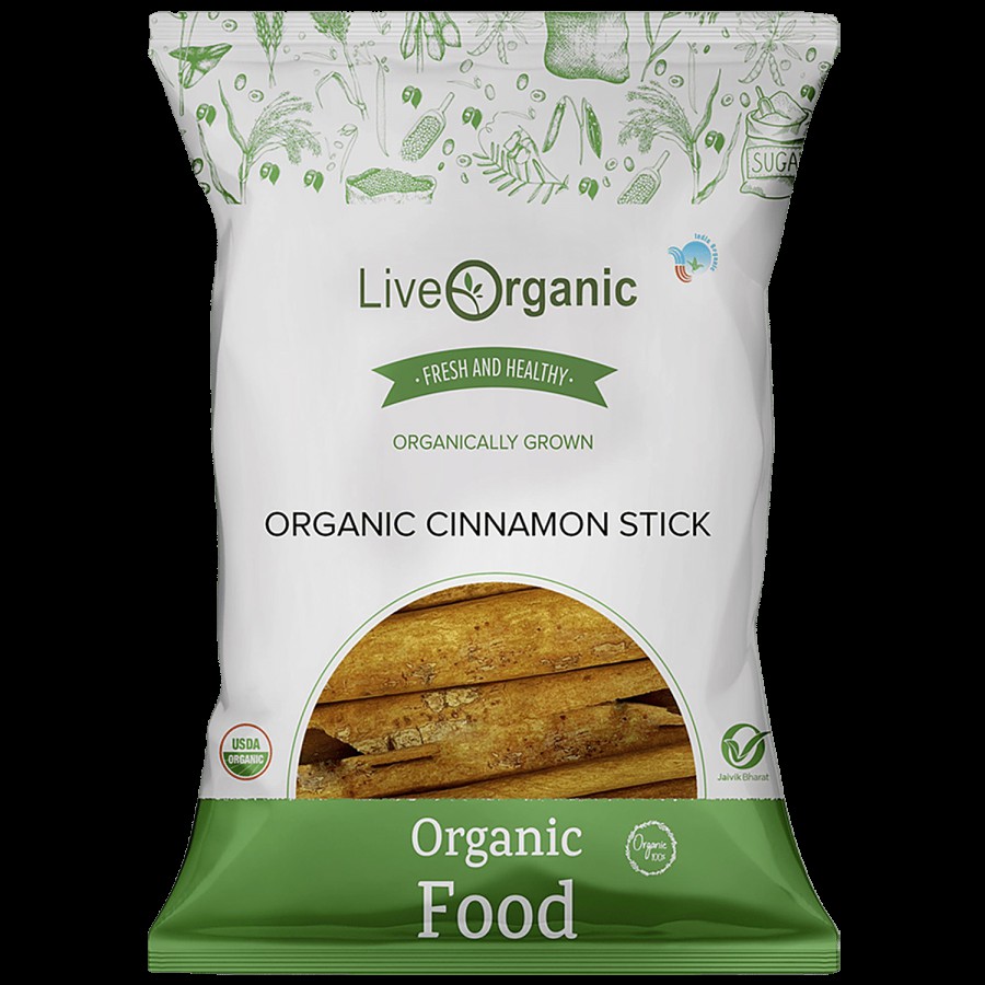 Live Organic Cinnamon Bark/Dalchini - 100% Natural