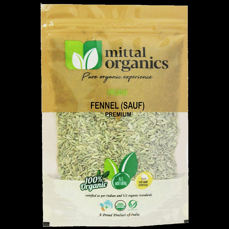 MITTAL ORGANICS Fennel/Sauf - Premium