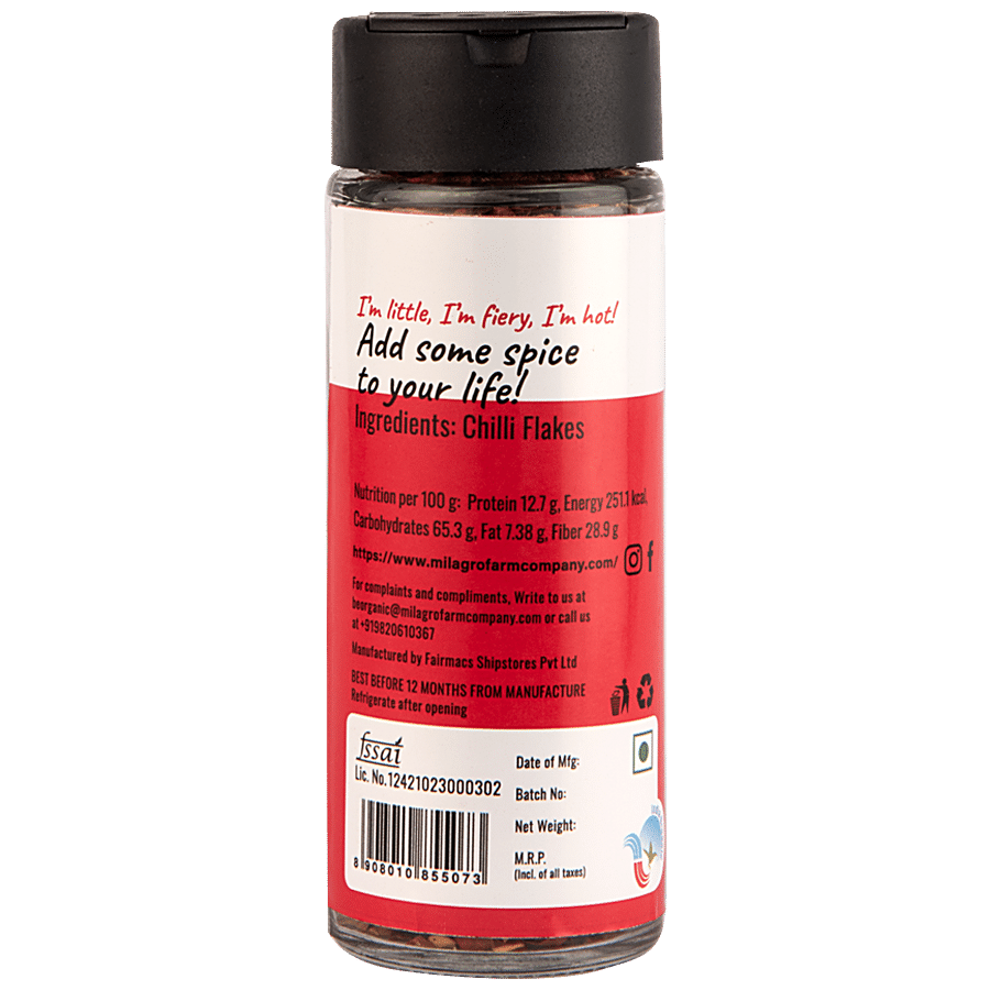 Milagro Farm Company Chilli Flakes - Organic Seasoning