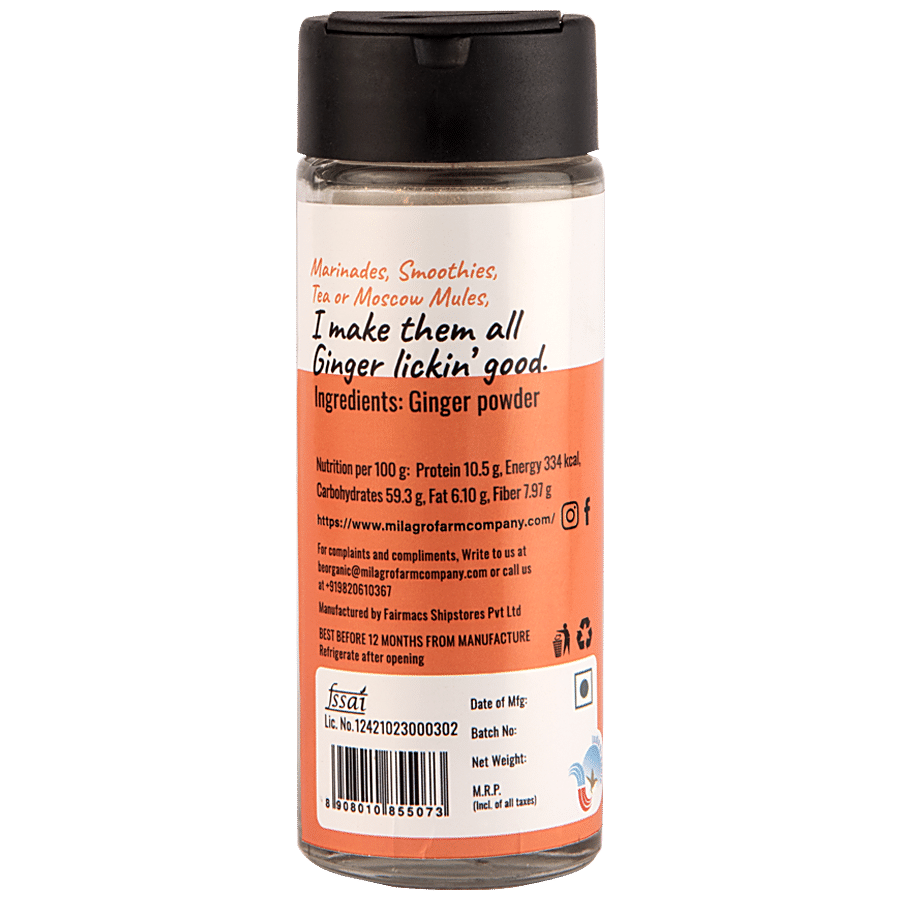 Milagro Farm Company Ginger Powder - Organic Seasoning