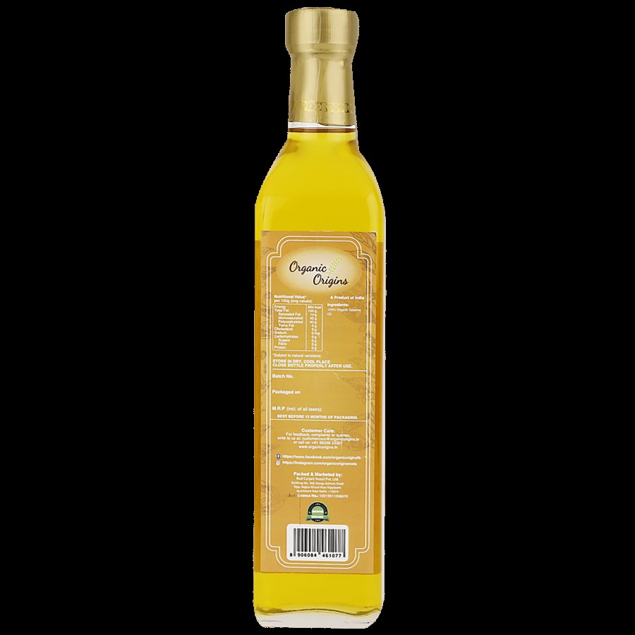 ORGANIC ORIGINS Cold Pressed Oil - Sesame