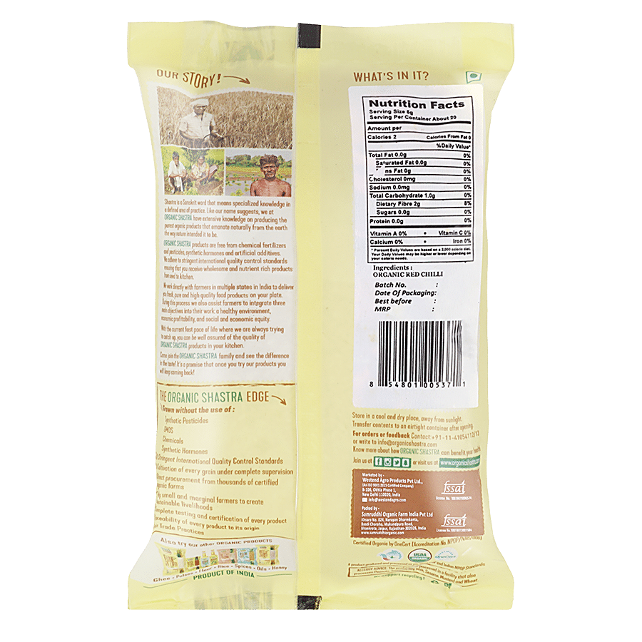 Organic Shastra RedChilliWhole