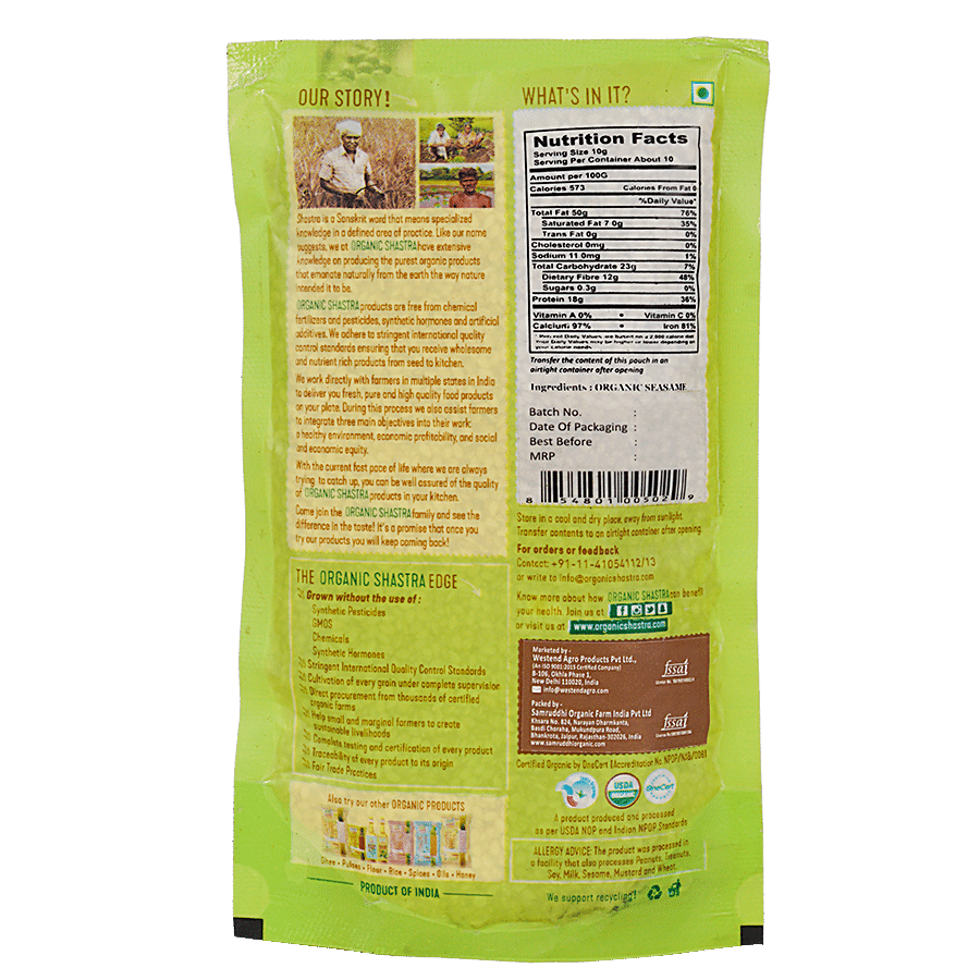 Organic Shastra Sesame/TilWhiteNatural