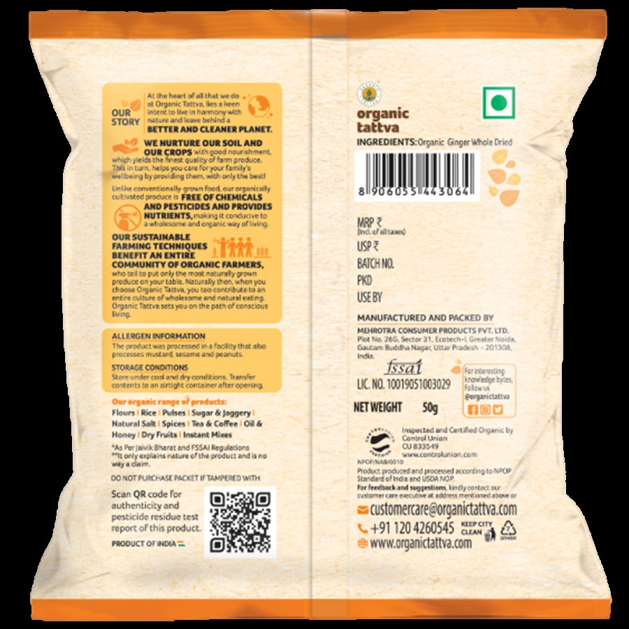 Organic Tattva Dry Ginger Powder - Organic