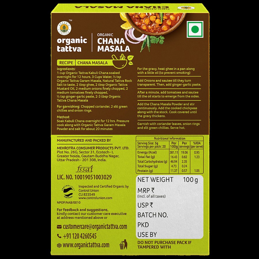 Organic Tattva Organic - Chana Masala