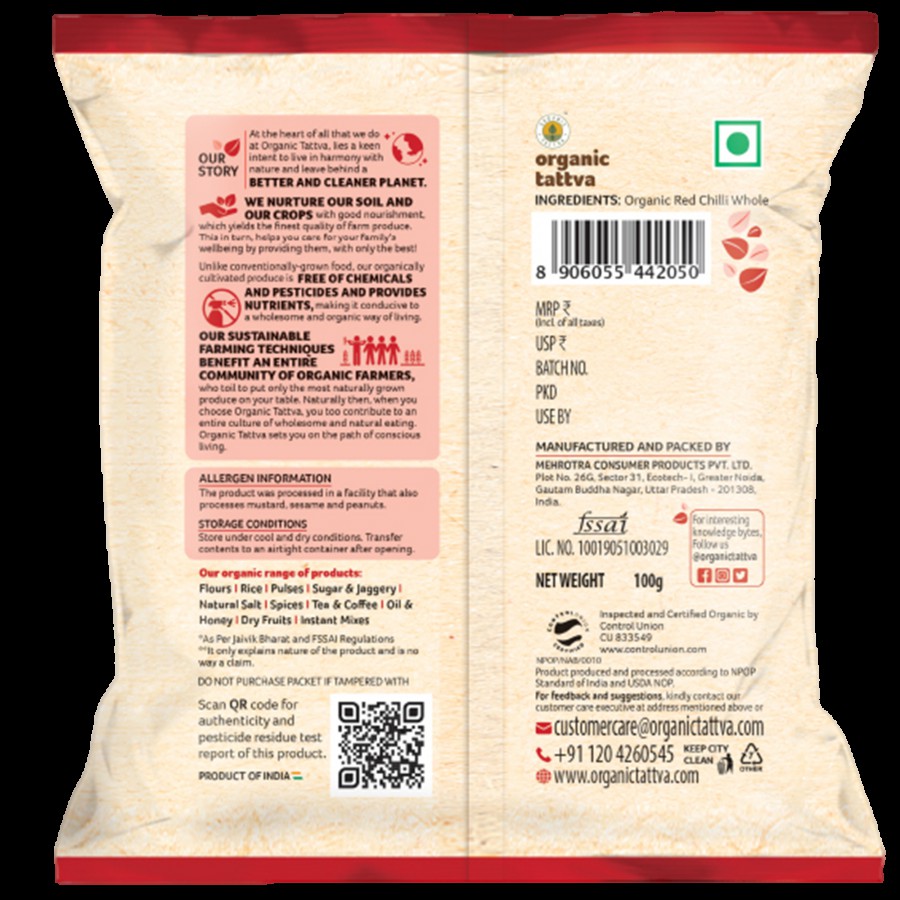 Organic Tattva Organic Powder - Red Chilly