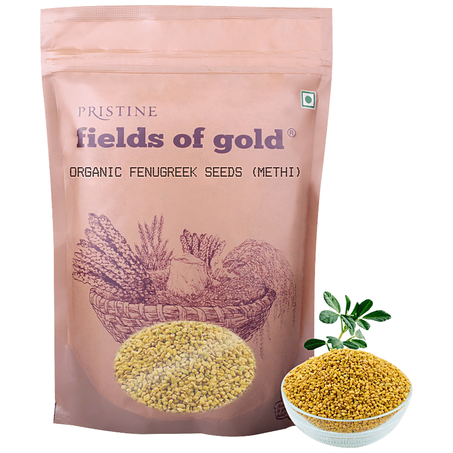 PRISTINE Fields Of Gold Organic Fenugreek Seeds Methi