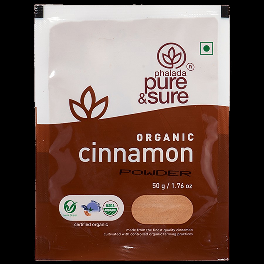 Phalada Pure & Sure Organic Cinnamon Powder - Warm Fragrance