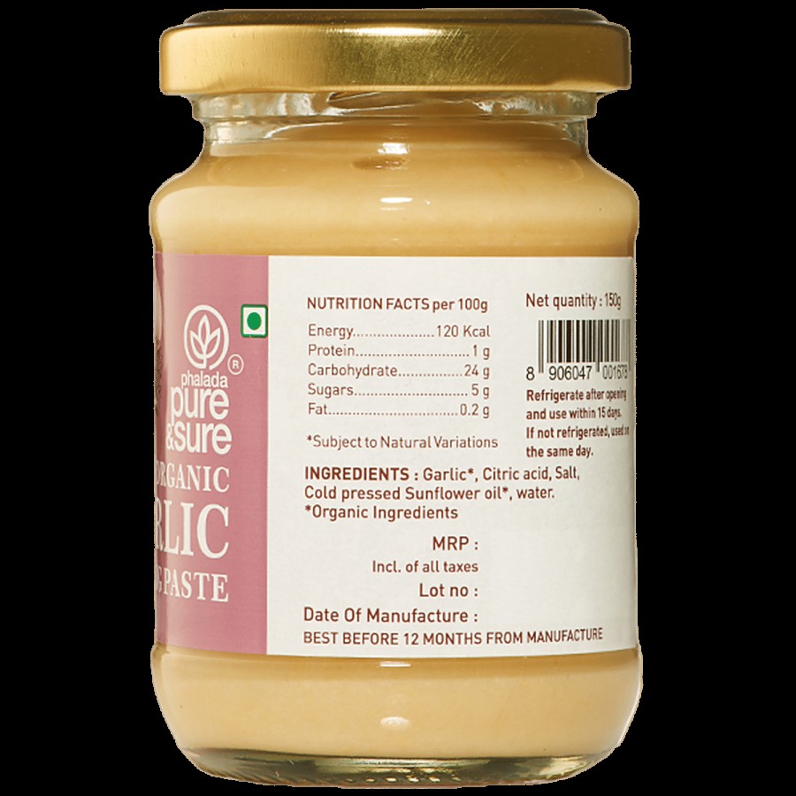 Phalada Pure & Sure Organic Garlic Paste - Enhances Flavour