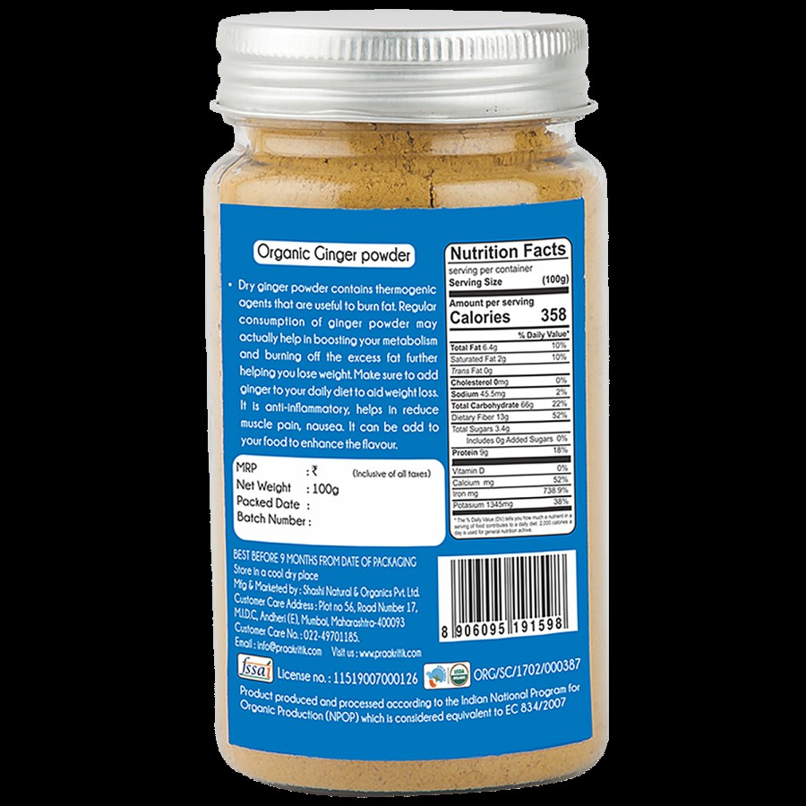 Praakritik Organic Ginger Powder