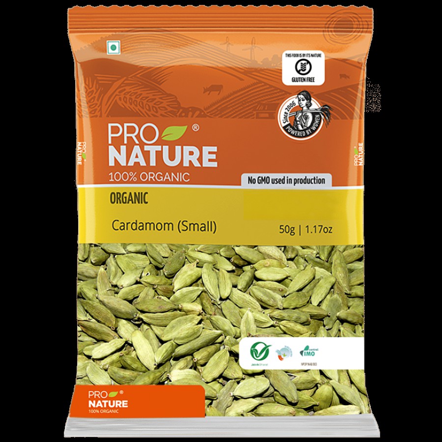 Pro Nature Organic Cardamom/Elaichi - Green