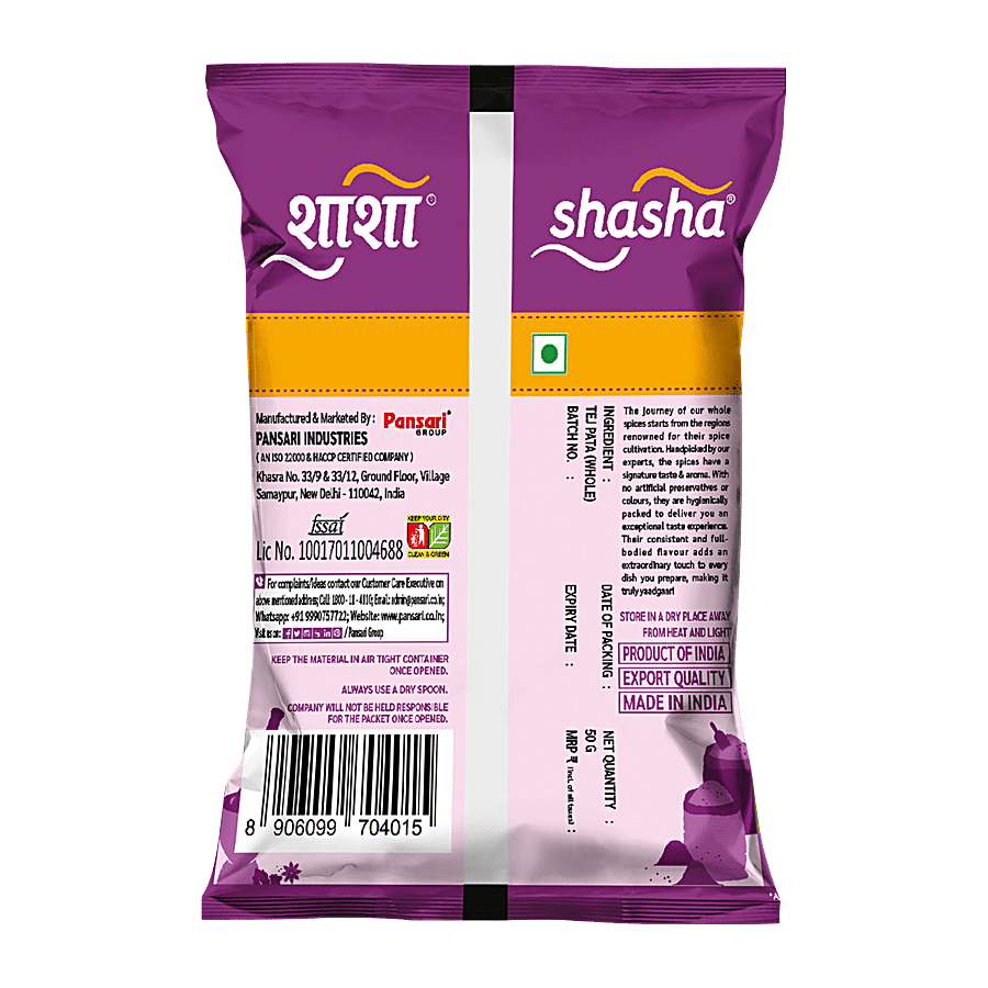 SHASHA Whole Tej Patta -  Premium Quality