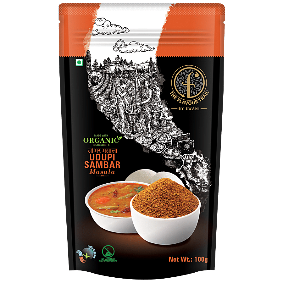 The Flavour Trail by Swani Made with Organic - Udupi Sambar Masala