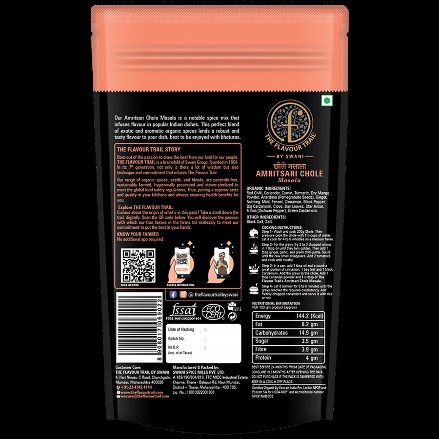 The Flavour Trail by Swani Organic Amritsari Chole Masala