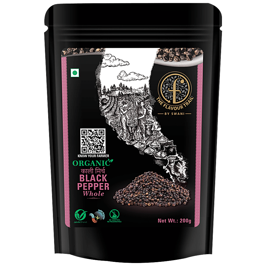 The Flavour Trail by Swani Organic Black Pepper Whole