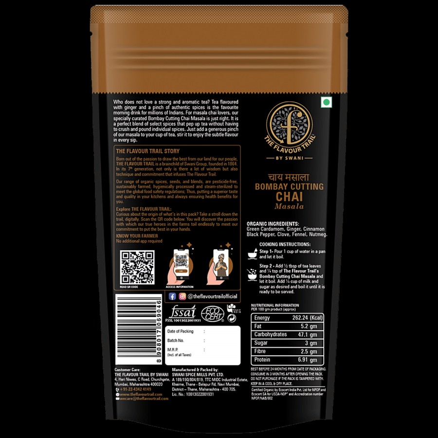 The Flavour Trail by Swani Organic Bombay Cutting Chai Masala