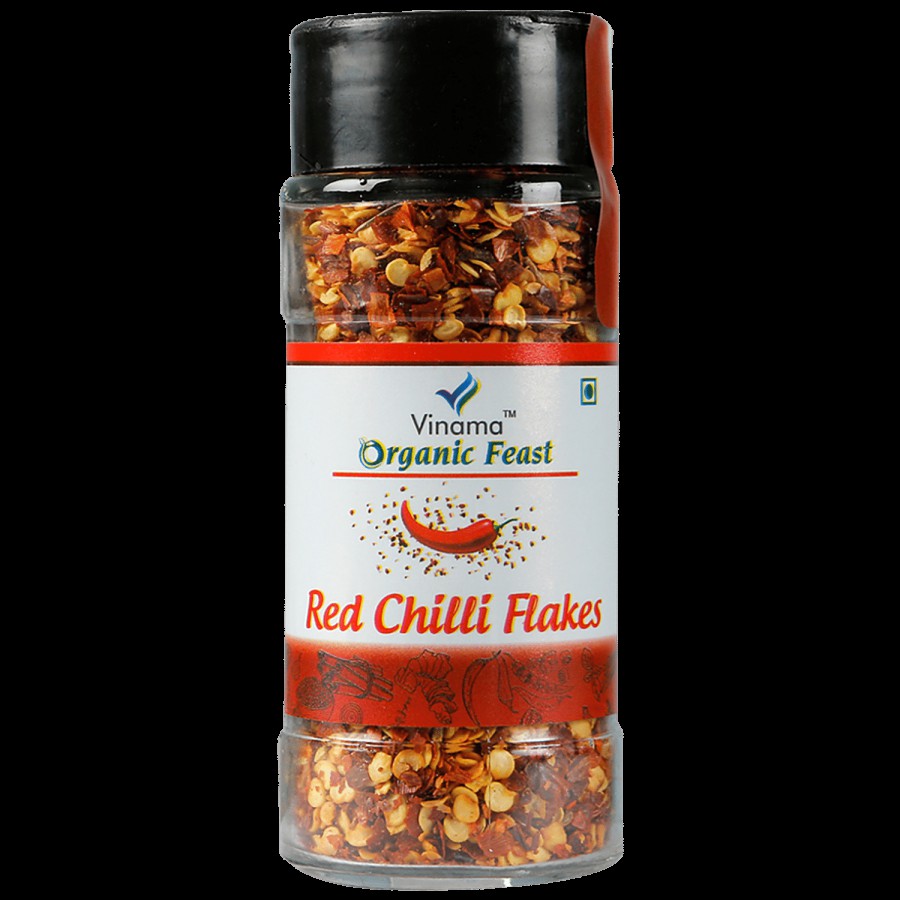 Vinama Organic Feast Red Chilli Flakes - Hot & Spicy