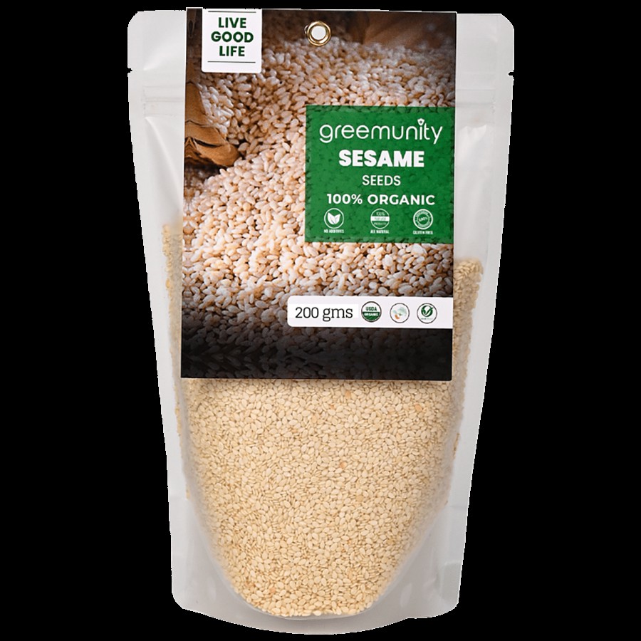 greemunity ORGANIC WHITE SESAME SEEDS