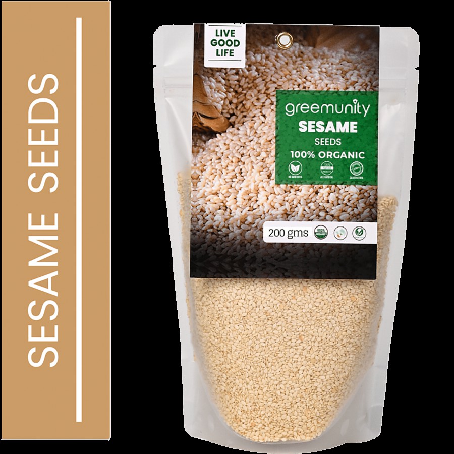 greemunity ORGANIC WHITE SESAME SEEDS