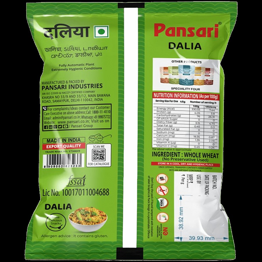 PANSARI Dalia - Rich In Protein & Vitamins