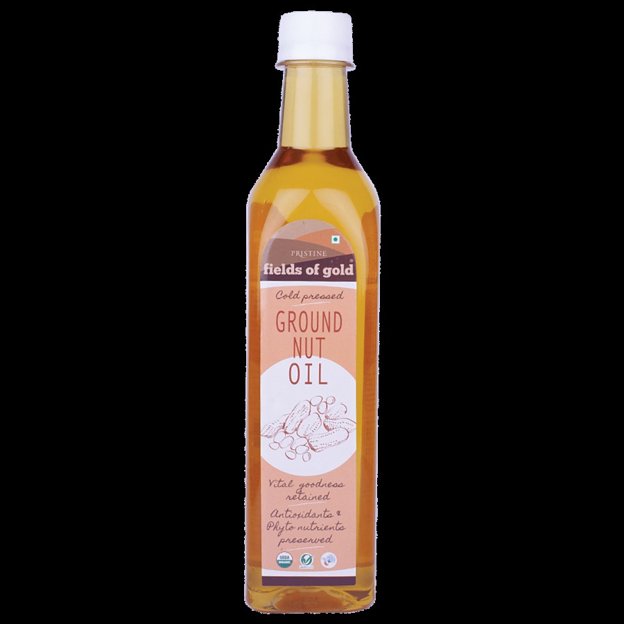 PRISTINE Fields Of Gold Organic Cold Pressed Groundnut Oil