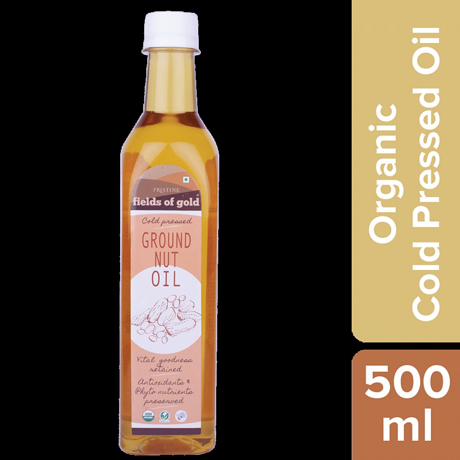 PRISTINE Fields Of Gold Organic Cold Pressed Groundnut Oil