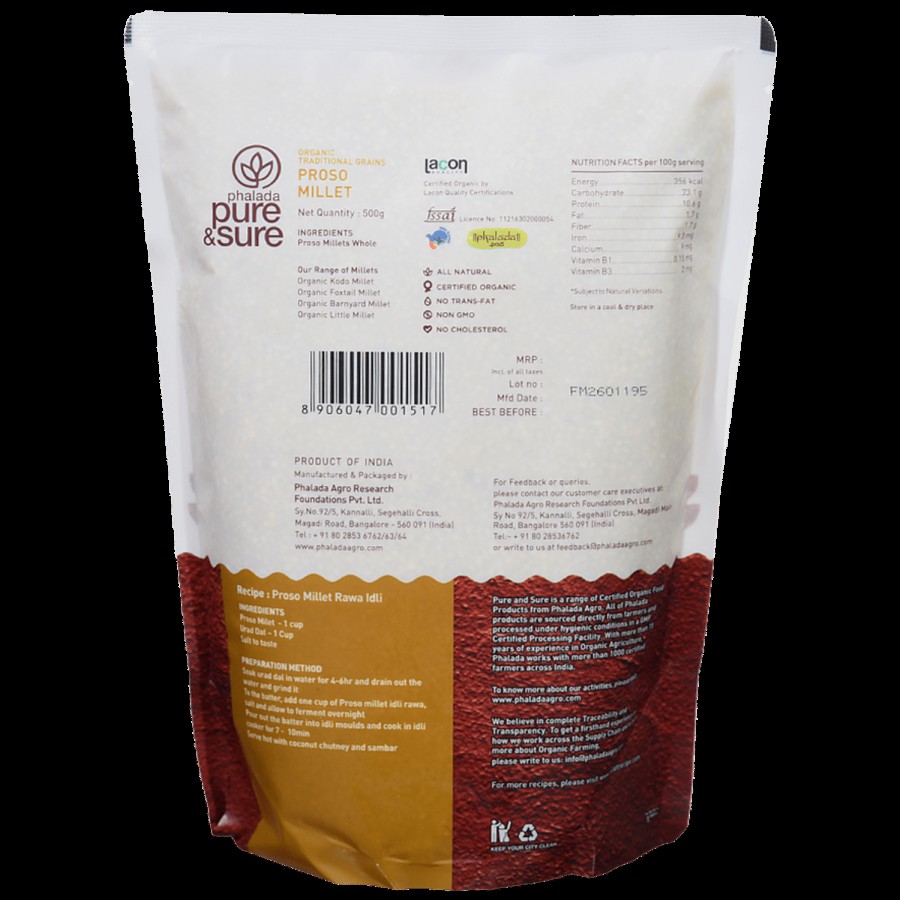 Phalada Pure & Sure Organic Praso Millet - Nutrient Rich