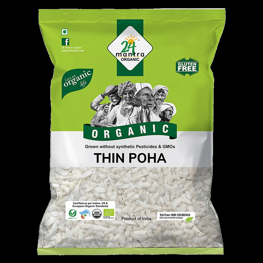 24 Mantra Organic Poha Thin White